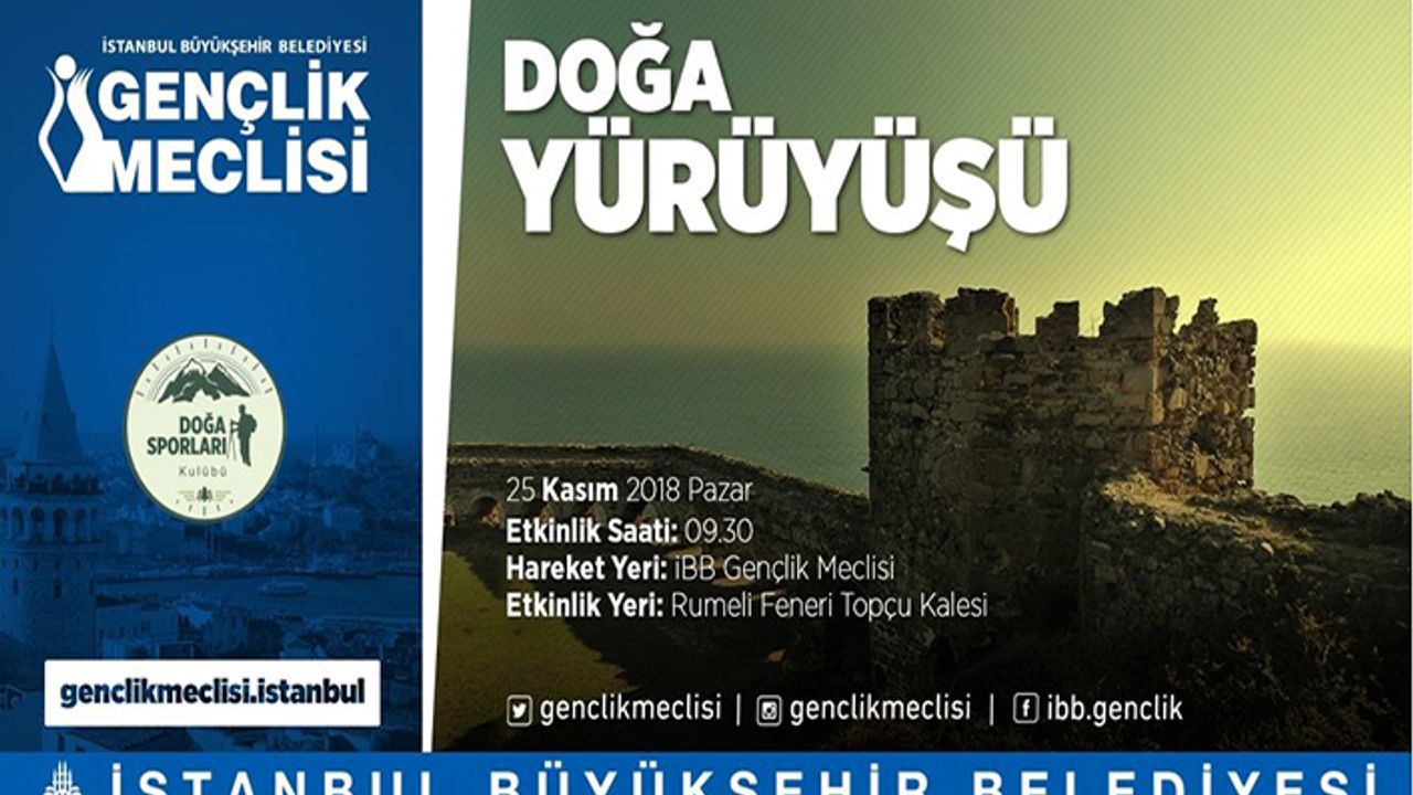 İBB Gençlik Meclisi Doğa Sporları Kulübü ile doğa yürüyüşü