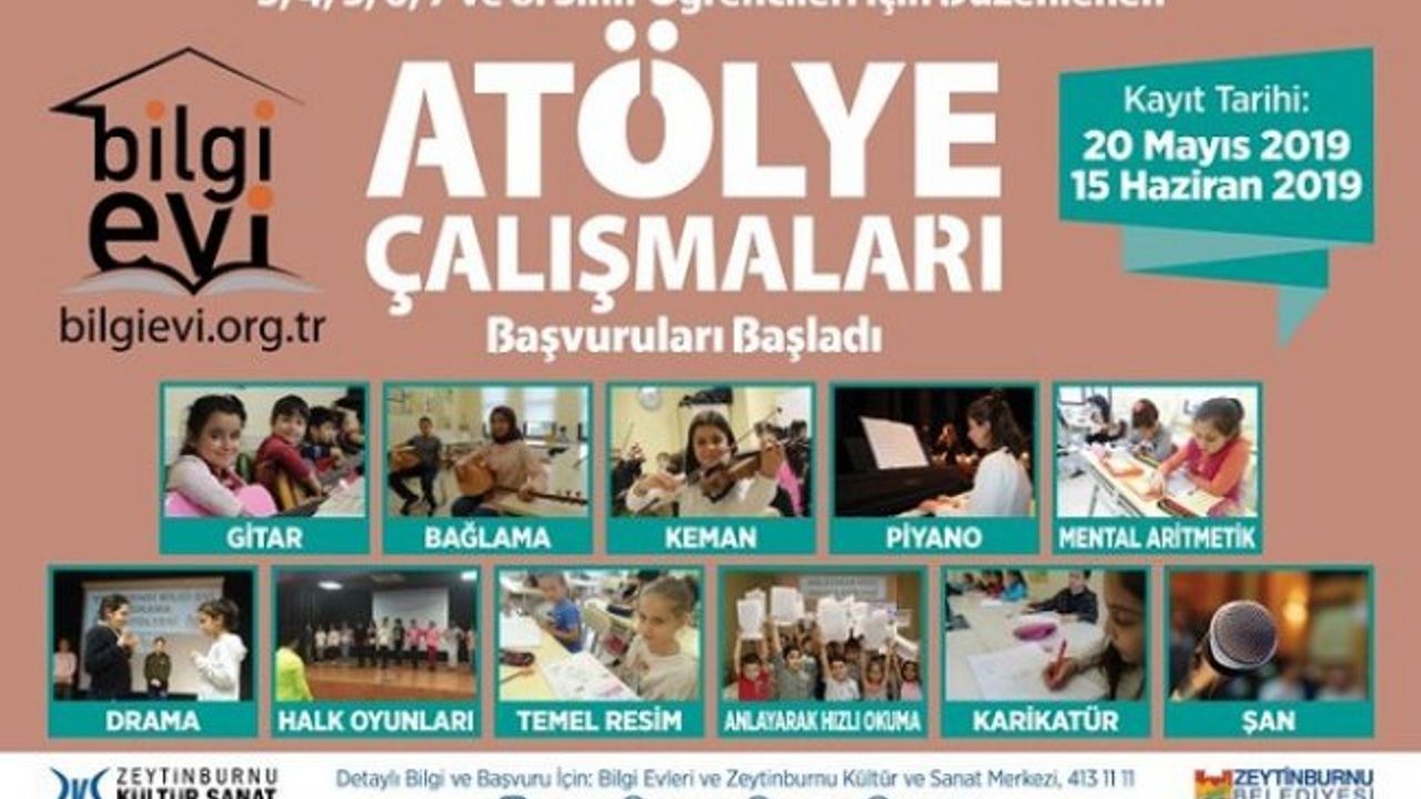 Bilgi Evlerimizde Atölye Çalışmaları 2019 Yaz Dönemi açıldı