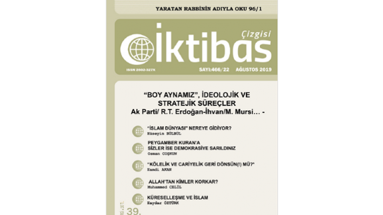 İktibas Çizgisi dergisinin Ağustos sayısı çıktı