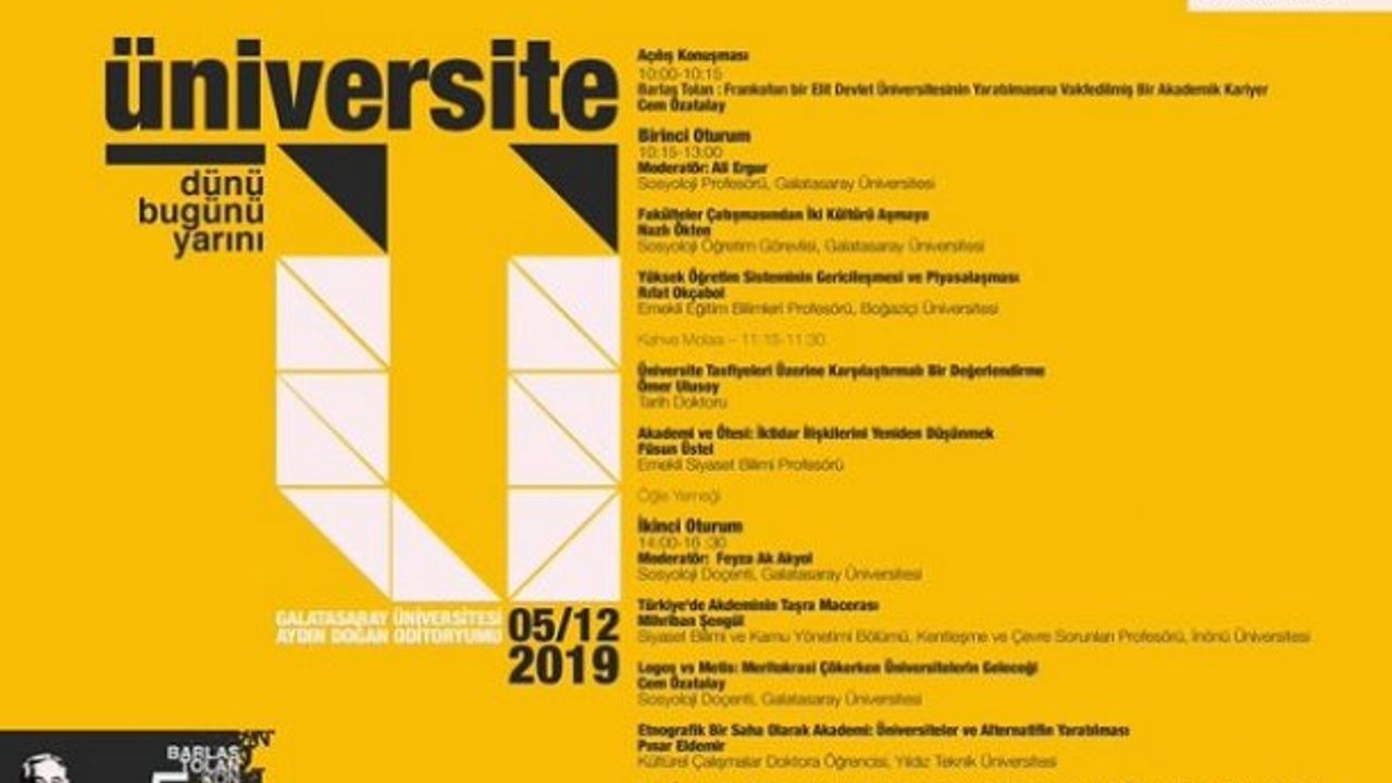 Barlas Tolan Konferanslarının 5.sinin teması:  Üniversite