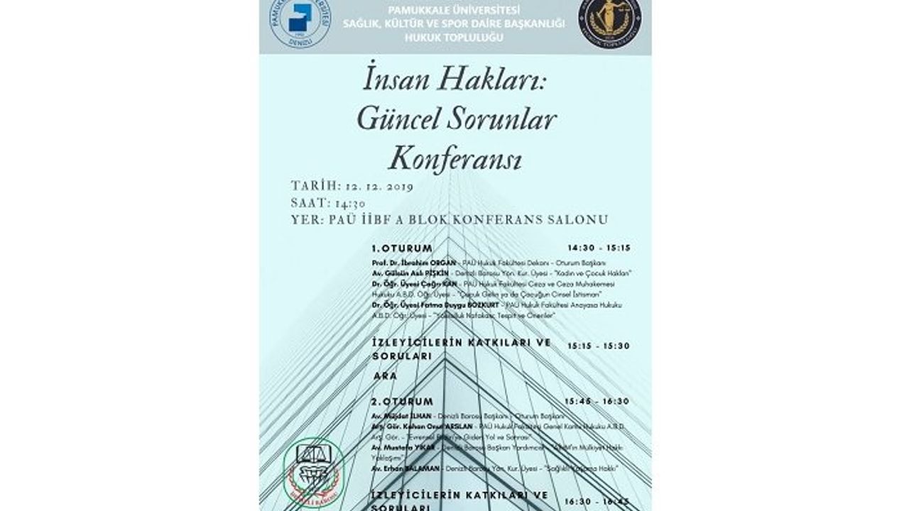 Konferans: İnsan Hakları - Güncel Sorunlar