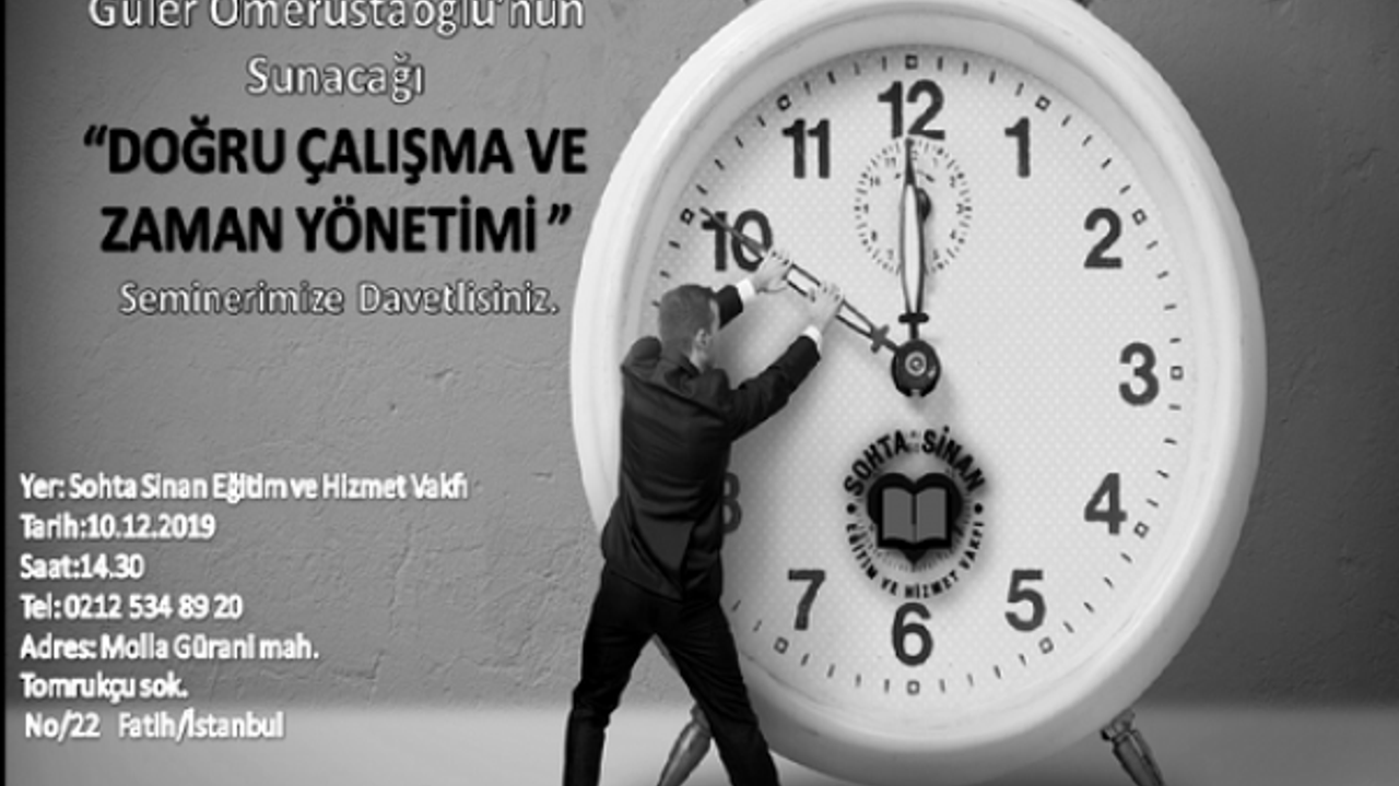 Seminer: Doğru Çalışma ve Zaman Yönetimi