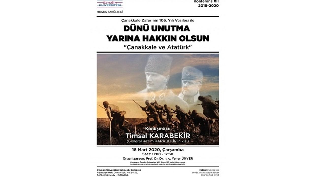 Konferans: Dünü Unutma Yarına Hakkın Olsun