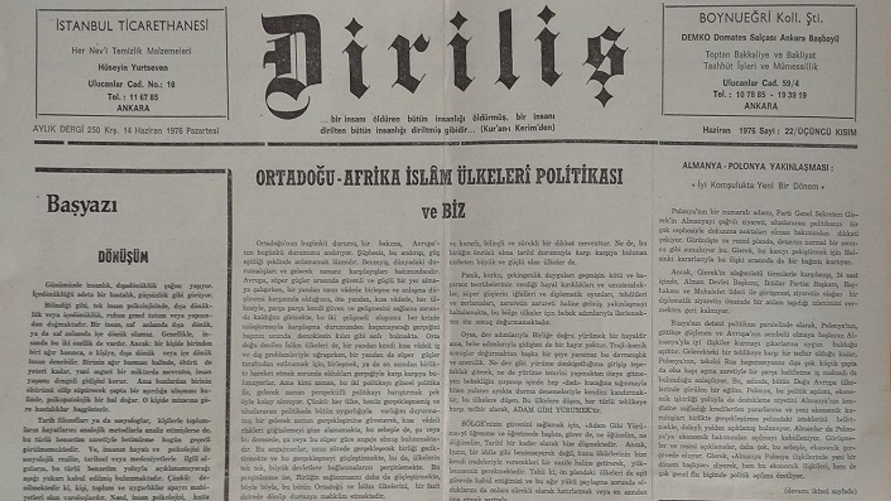 Ortadoğu-Afrika İslâm ülkeleri politikası ve biz