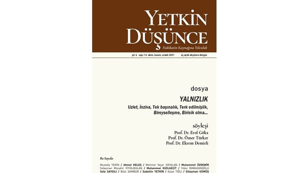 Mana Yayınları Yetkin Düşünce'yi çıkardı!