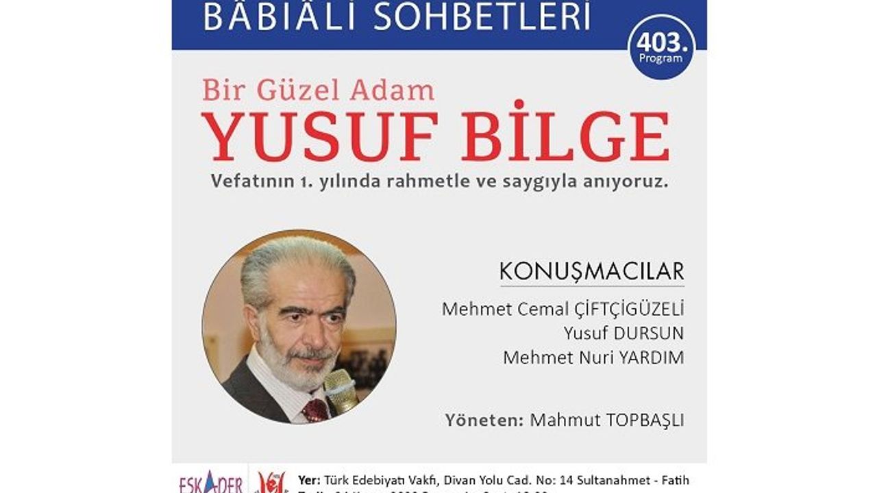 ESKADER’den Yusuf Bilge'yi anma toplantısı