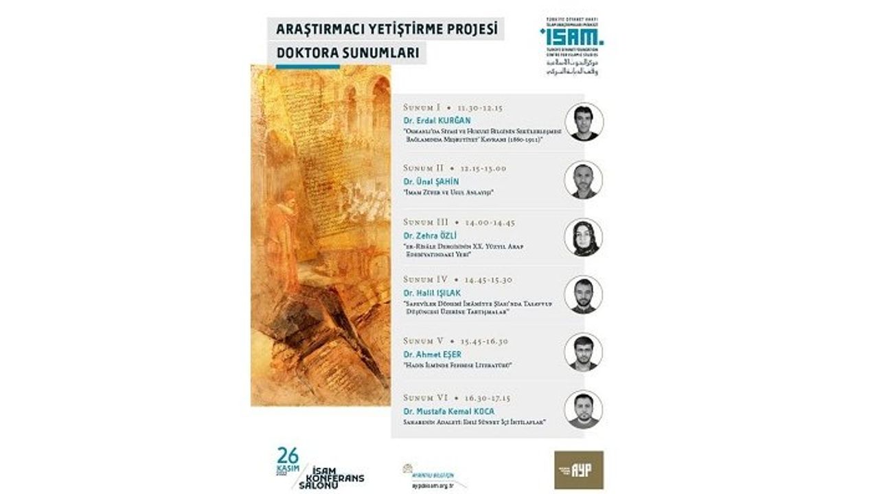TDV İSAM - AYP doktora tez sunumlarına davet