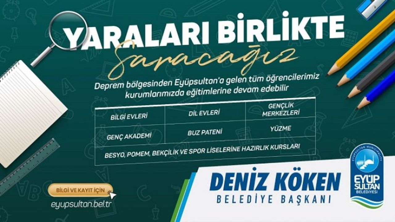Depremzedelere Eyüpsultan'da ücretsiz eğitim ve spor faaliyetleri