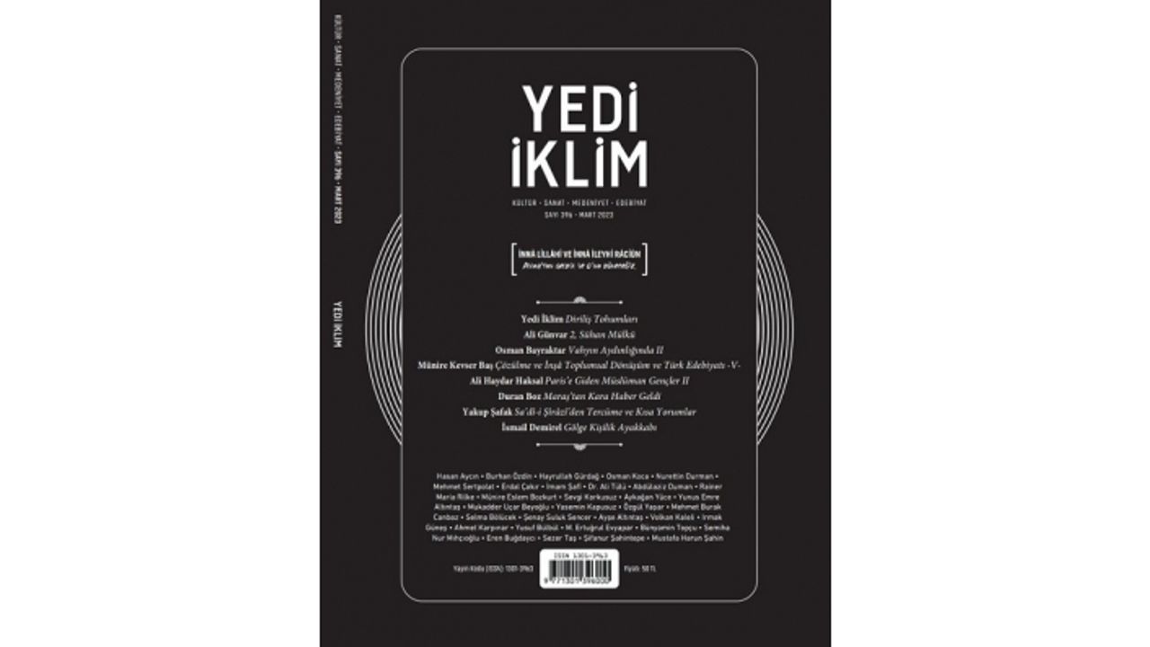 Yedi İklim Dergisi Mart 2023 sayısı çıktı