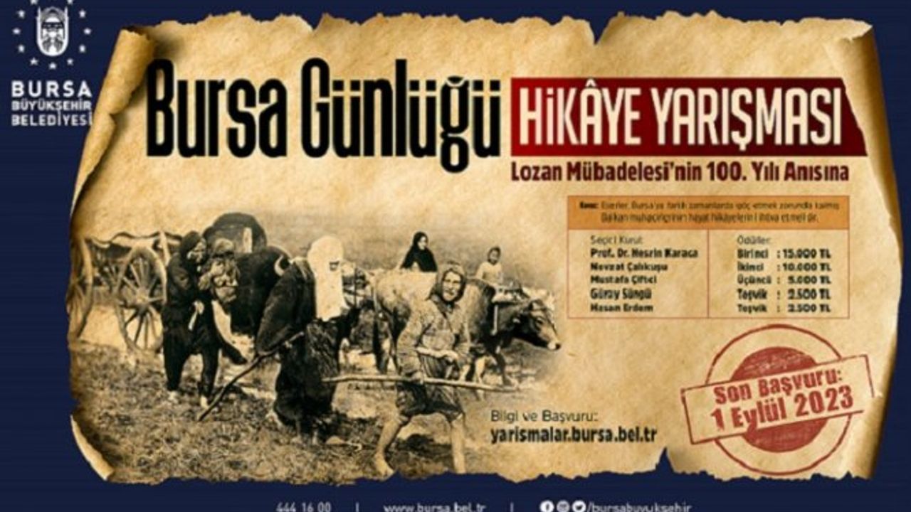 'Bursa Günlüğü Hikâye Yarışması' başvuruları başladı