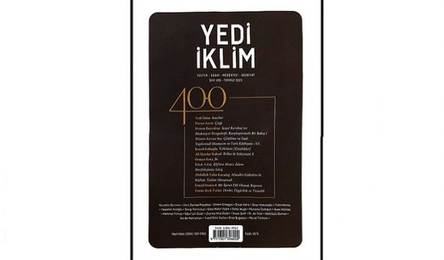 Yedi İklim dergisi 400. sayısı ile raflarda