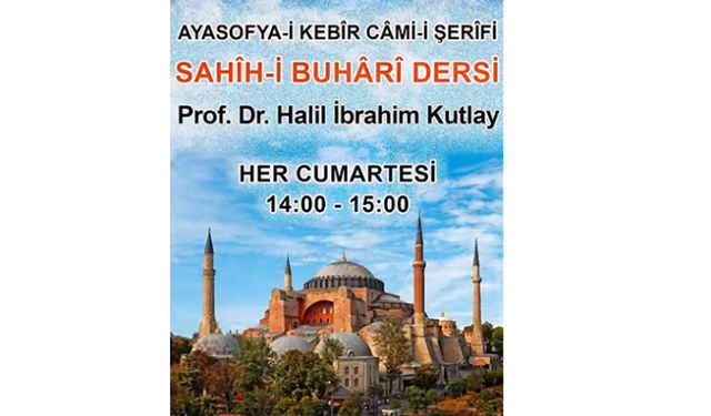 Ayasofya Camii'nde Sahih-i Buhari dersleri