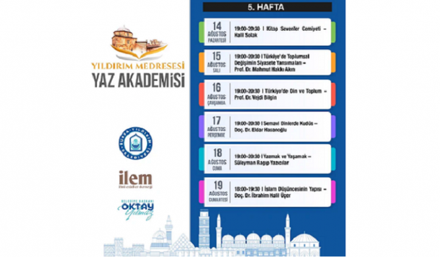 Süleyman Ragıp Yazıcılar Bursa Yıldırım Medresesi’nde