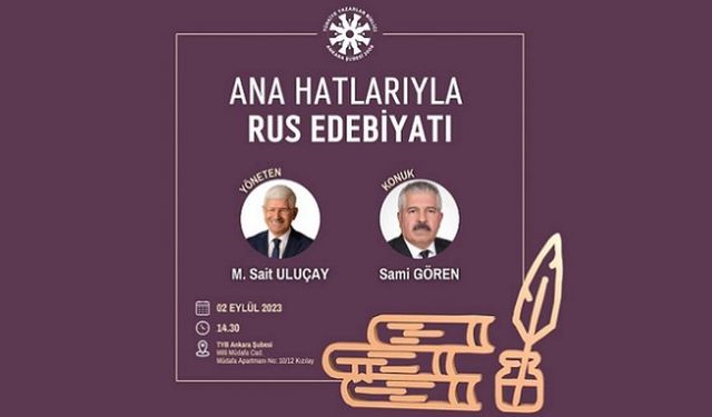 TYB Ankara bu hafta sonu Rus Edebiyatını konuşacak