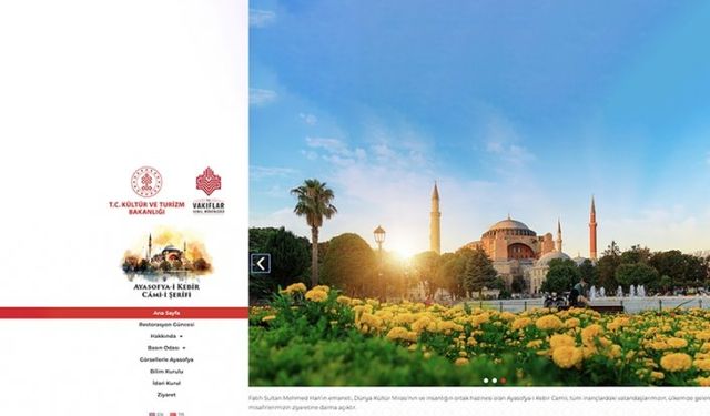 Ayasofya-i Kebir Camii'nin internet sayfası erişime açıldı