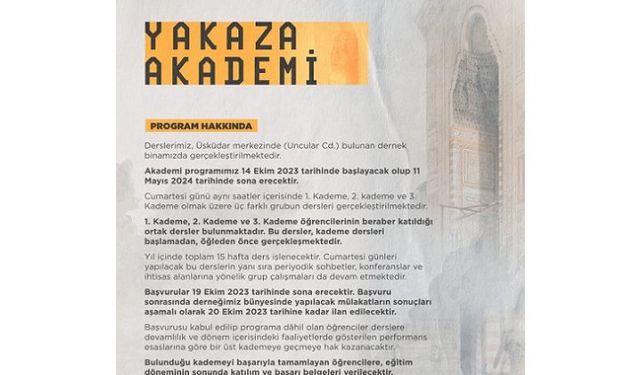 Yakaza Akademi başlıyor