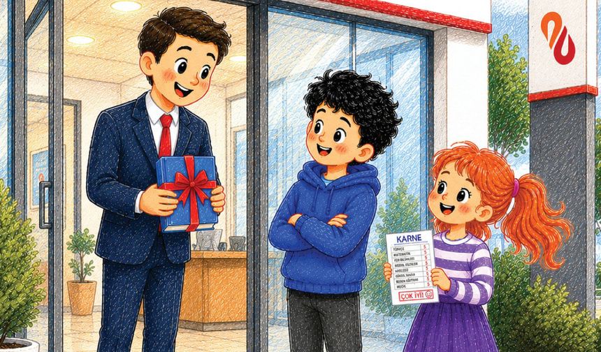 Karnesini getiren kitabını alıyor